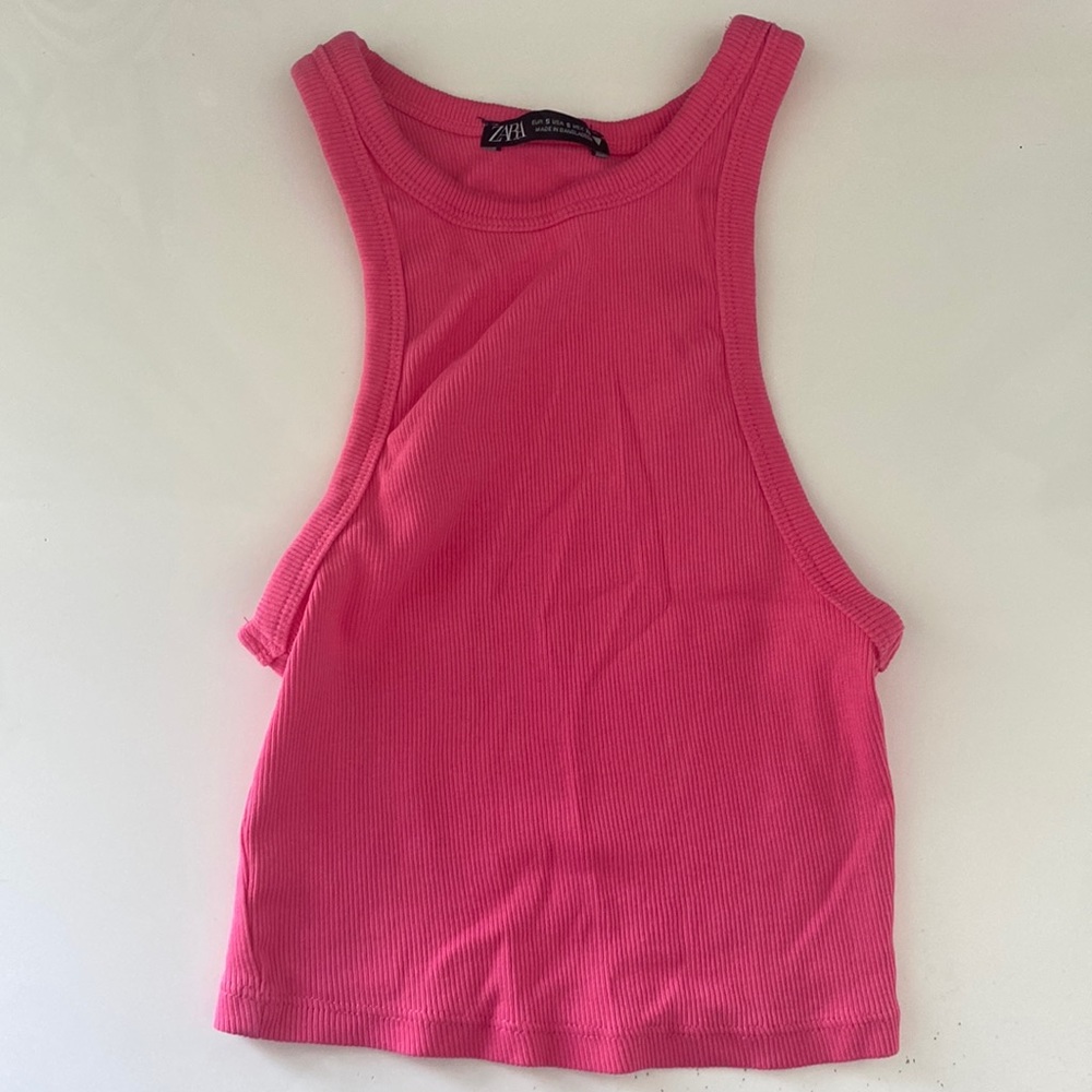 Zara pink crop top